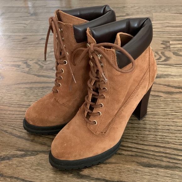 BCBGeneration Shoes - BCBGeneration Brown Suede Lugsole Heeled Boots